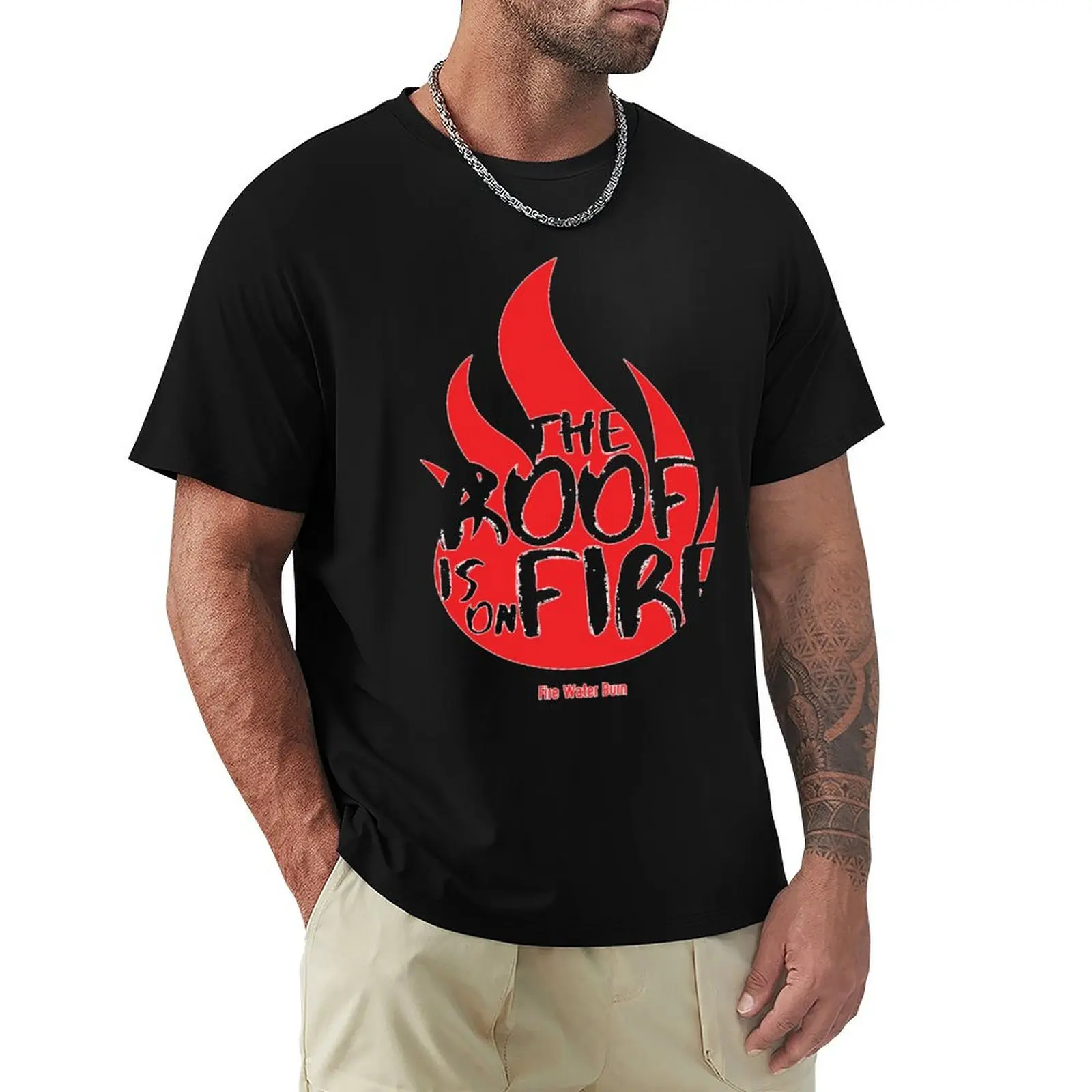 Bloodhound gang - The roof is on fire T-Shirt Casual Fashion Short Sleeve Cotton T-Shirt