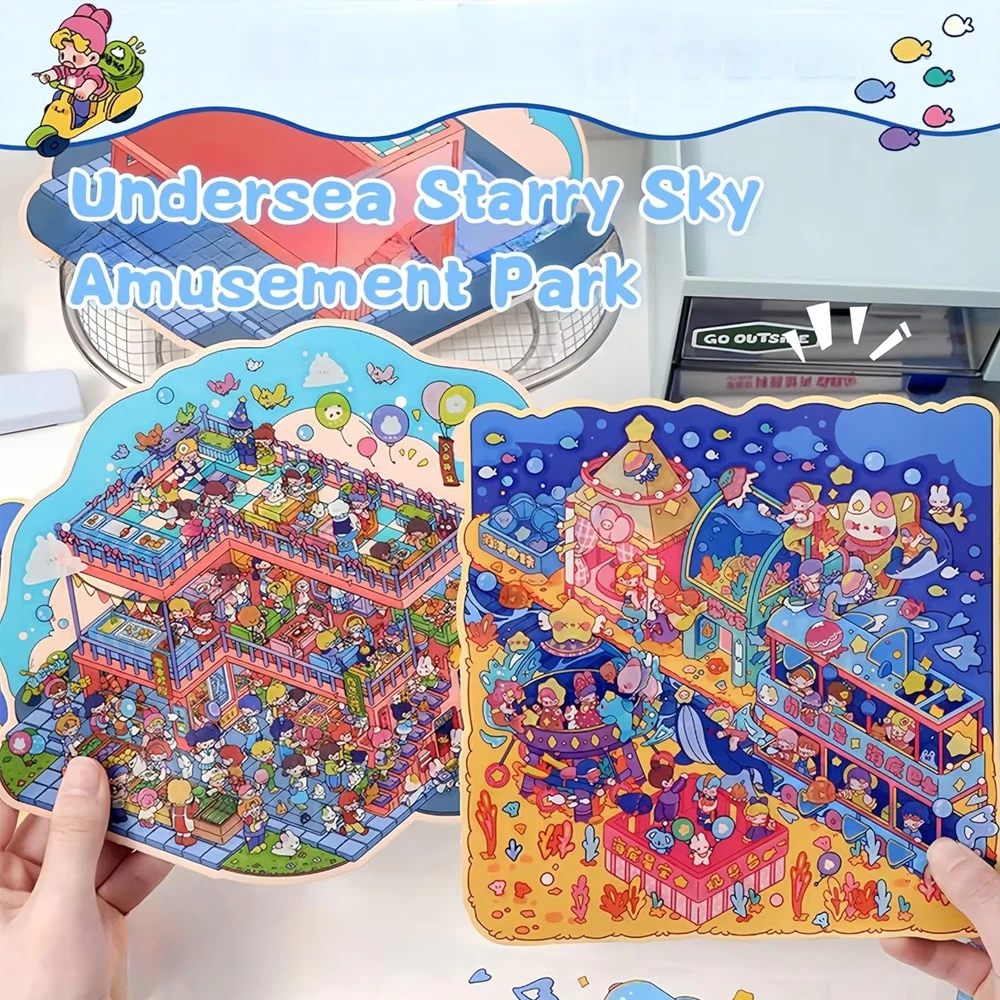 

Милый большой пейзаж 3D DIY наклейка сцена забавный мультфильм наклейка сценические наклейки для взрослых детей снятие стресса пропуск время