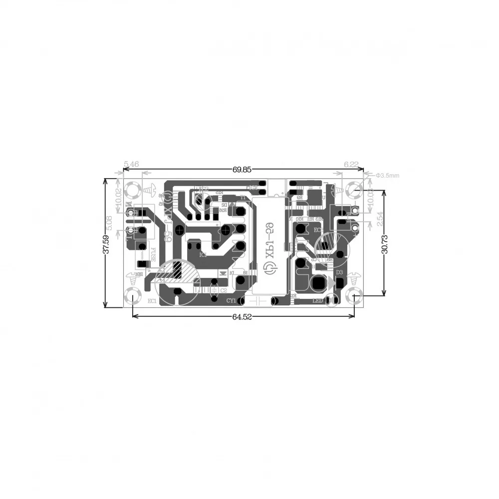 

24V 1.5A Switching Power Supply Module AC100-264V to 24V 1.5A 60W Intelligent Fan Motor Drive Power Supply Board with Shell