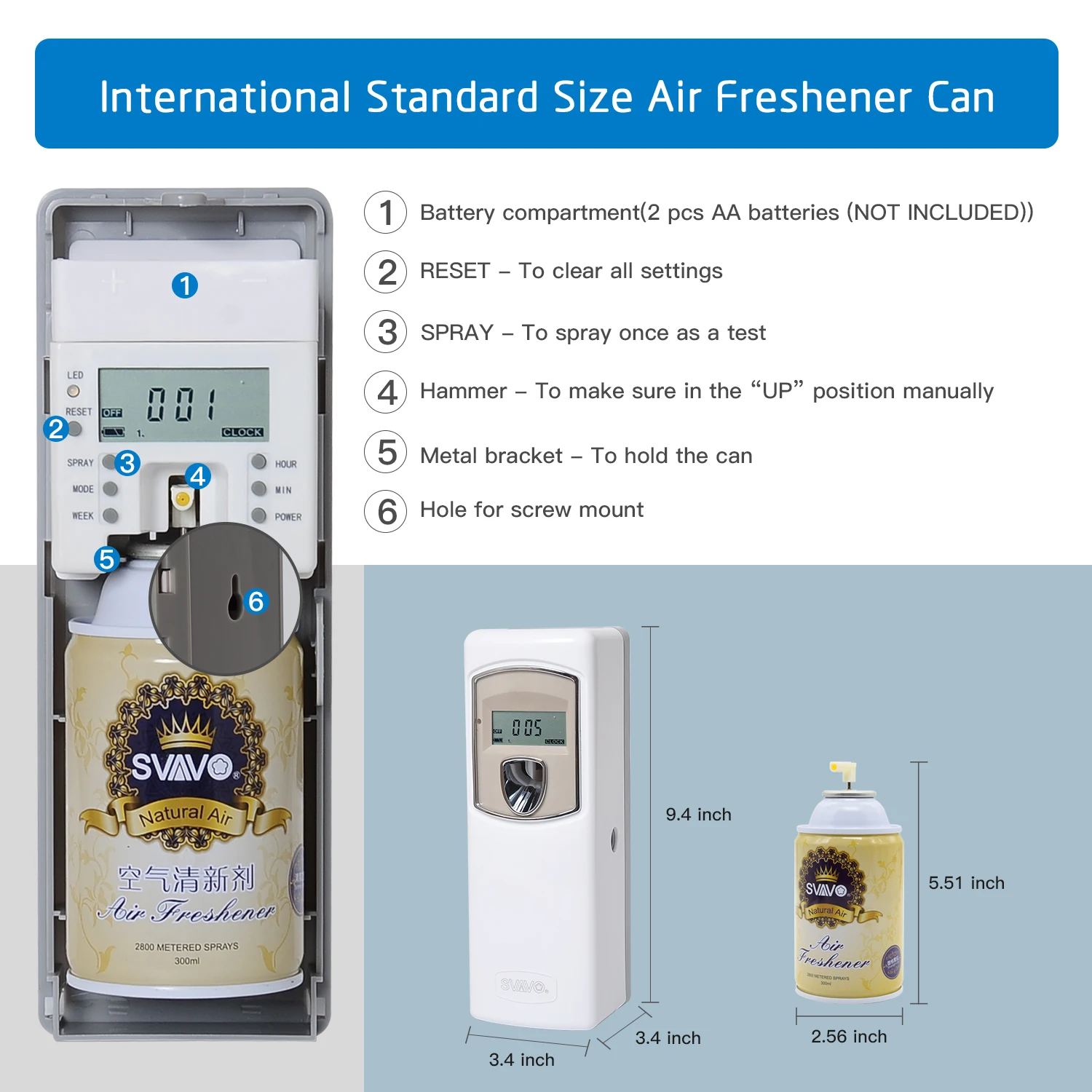 SVAVO เครื่องจ่ายสบู่เหลวอัตโนมัติ Aerosol Dispenser เครื่องฟอกอากาศสำหรับ Home Room ห้องน้ำ LCD น้ำหอม Sprayer เครื่อง V-880D