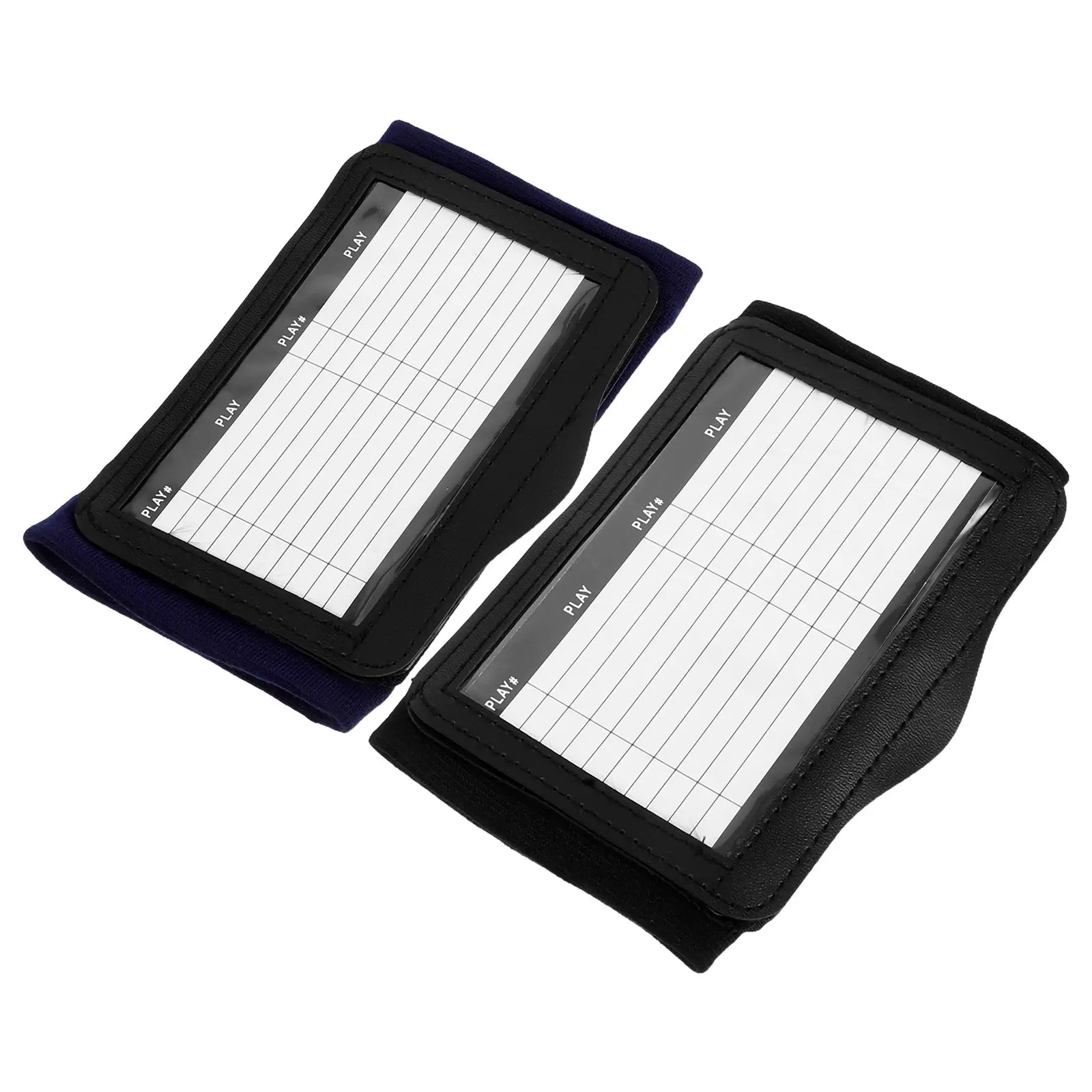 2 pçs pulseiras braço de futebol playbook cartões de beisebol pulseiras ajustáveis preto marinho pacote softball pulseiras treinamento