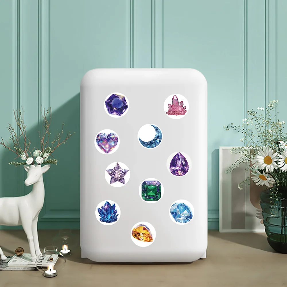 500 قطعة/لفة الكرتون لطيف جوهرة كريستال ختم ملصق DIY بها بنفسك بولي كلوريد الفينيل محمول الشارات الديكور ملصق مكافأة دمى هدايا