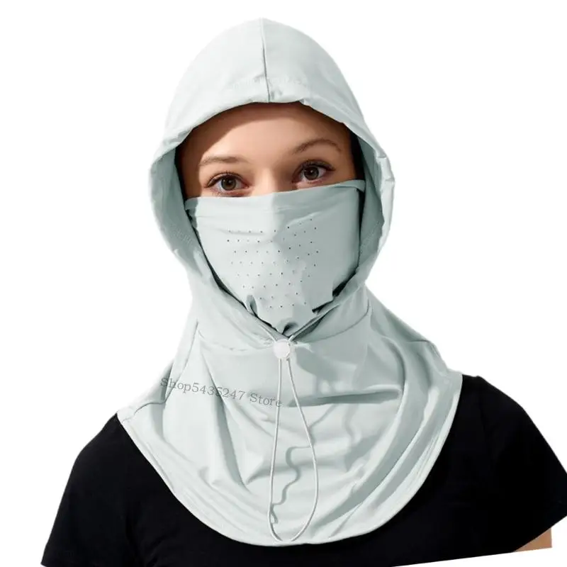 Zon blokkerende gezichtsmasker hoed comfortabele nekdekking hoed voor wandelen en hardlopen H7EF