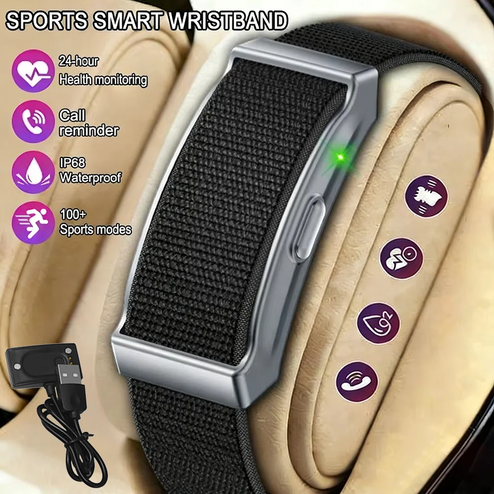 

No Screen Smart Watch Men Women Outdoors Sports Heart Rate Blood Oxygen Monitor Waterproof Call Reminder Fitness Smart Bracelet