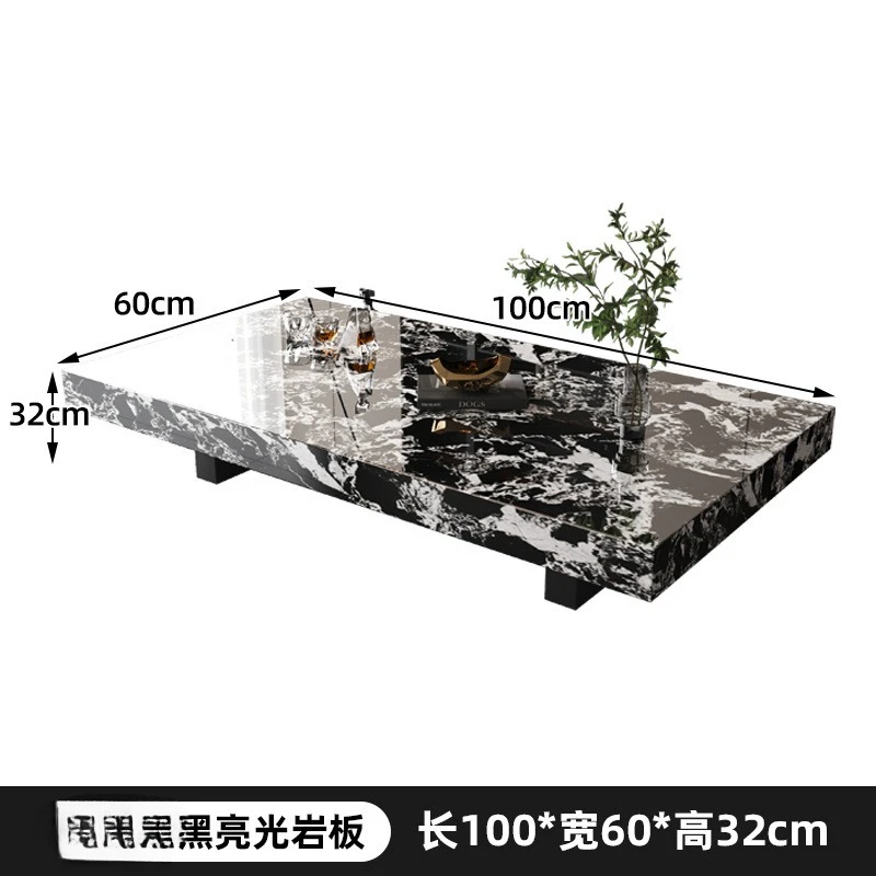 طاولة قهوة فاخرة حديثة مستطيلة وحديثة وبسيطة لغرفة المعيشة وشقة صغيرة منزلية