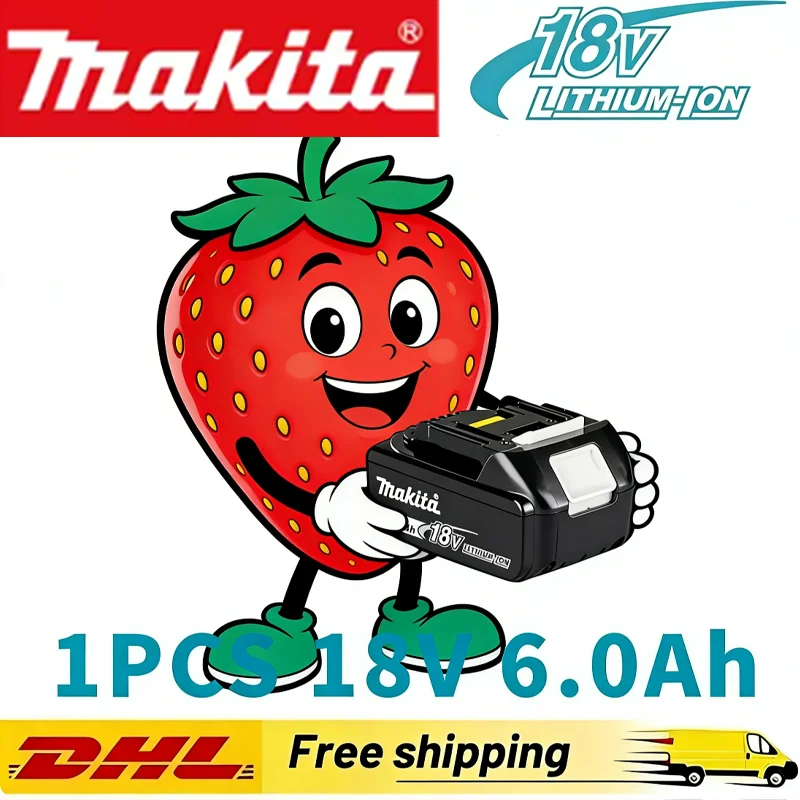 

️️Genuine 6AH makita BL1860 18V Battery Power Tools Li-ion Replacement LXT BL1850 BL1840 for 18V Screwdriver with BMS TPCELL