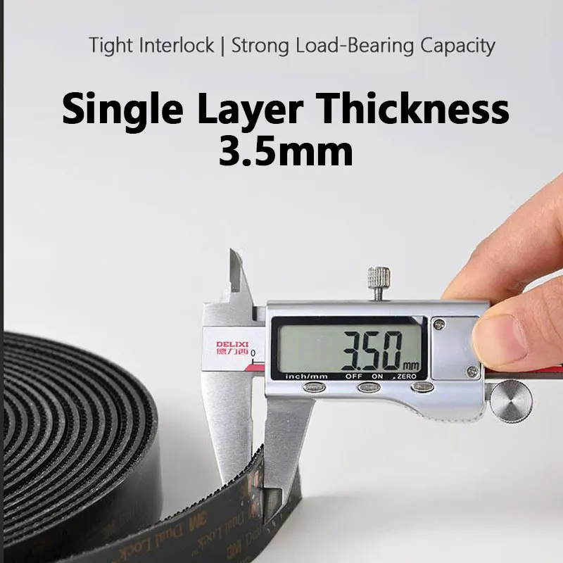 3M Dual Lock Tape Double Sided Adhesive Mushroom Reclosable Fastener Black Transparent Adhesive Tape Strong Durable 3550 - view 4