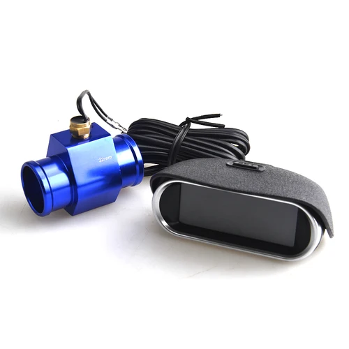 Imagen 2 del producto Medidor de voltímetro y temperatura del agua LCD automático 2 en 1 con adaptador de tubo de junta 1/8NPT OD 26MM-40MM