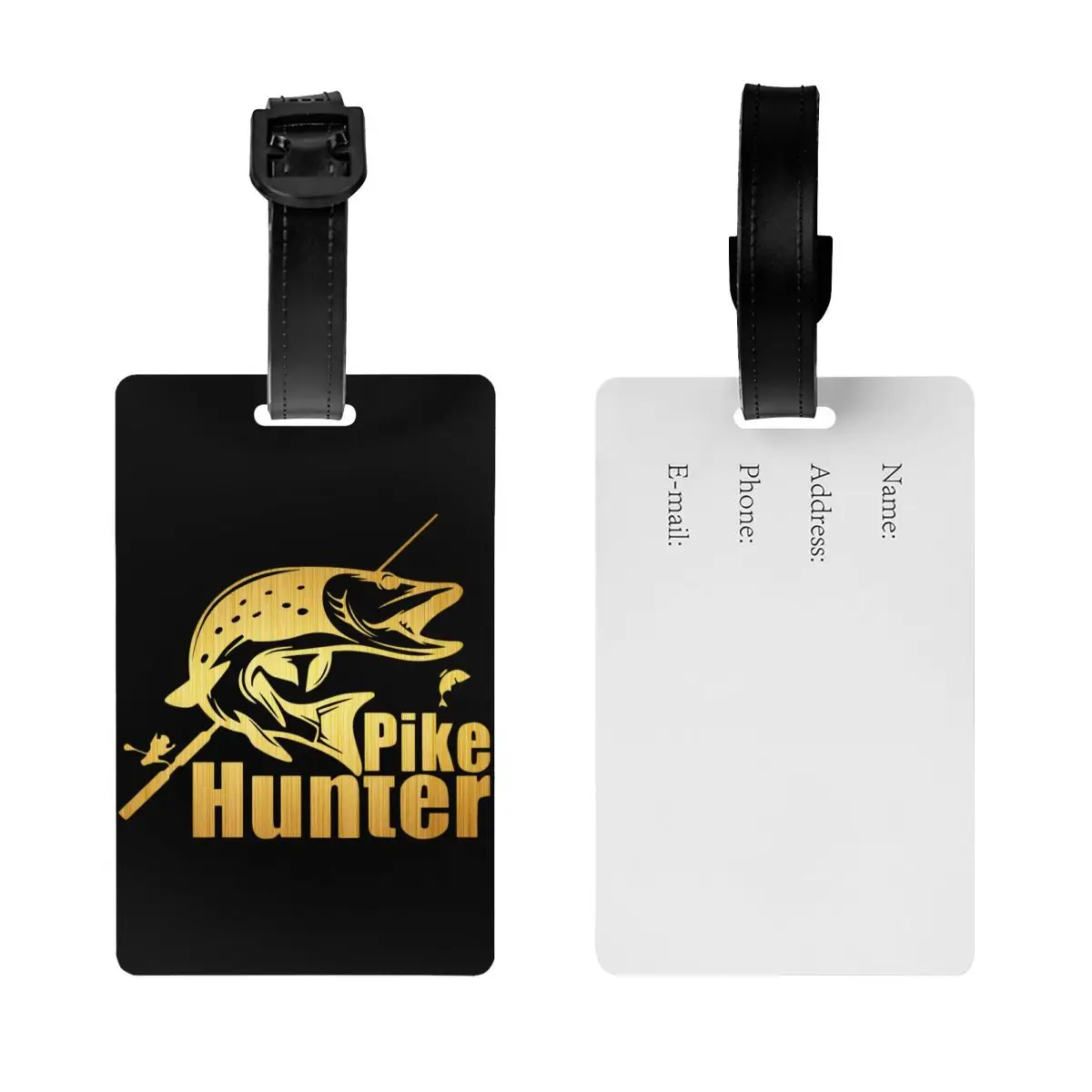 Pike Hunter Tag bagasi nelayan memancing Kustom Tag bagasi penutup privasi Label ID