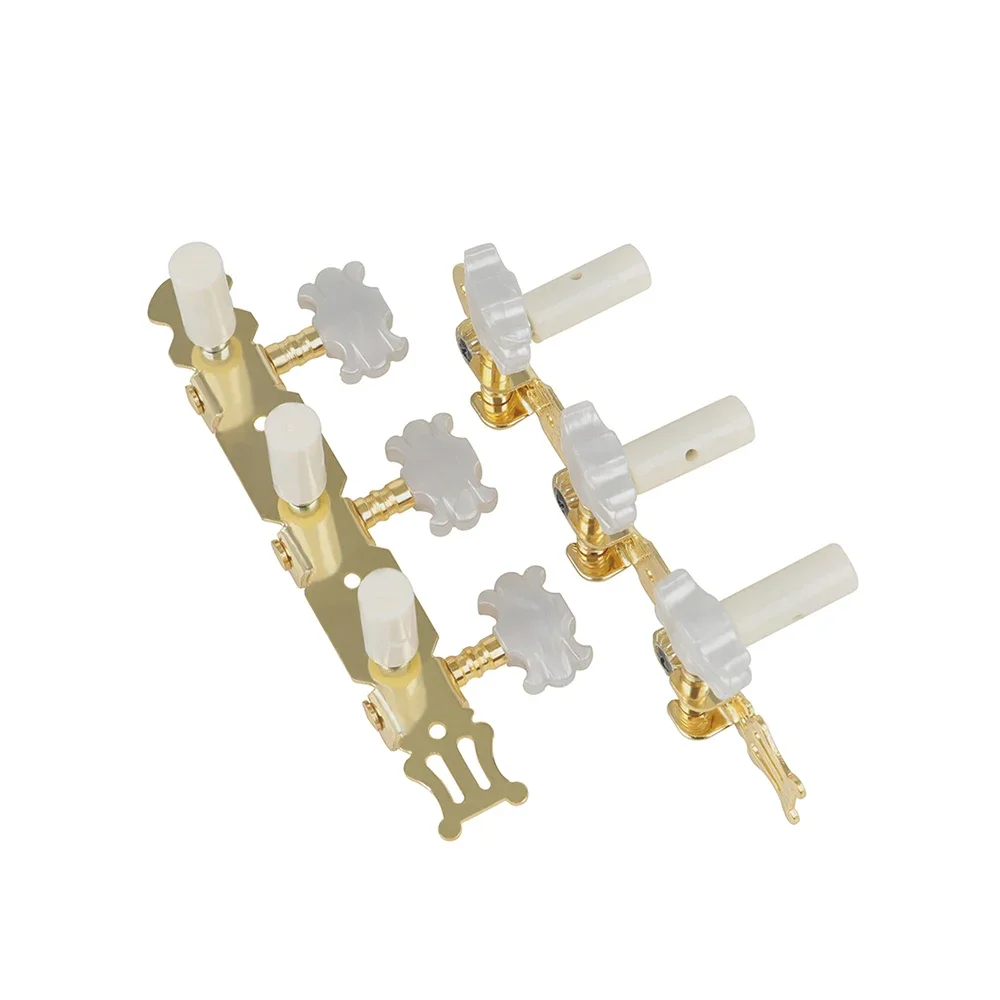 Guitar Tuning Pegs Tuners Classical Guitar String Knob Triple Gold Plastic Flower String Instrument Accessories