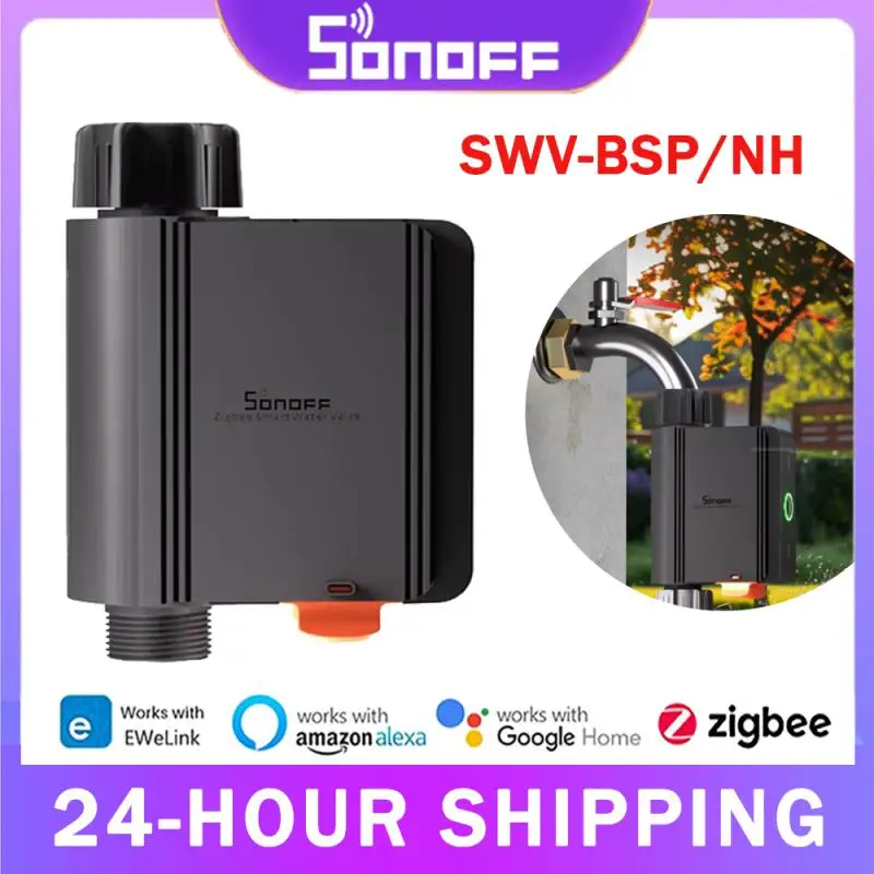 Sonoff swv zigbee 3.0 válvula de água inteligente ip55 controlador sprinkler irrigação automática em casa compatível com ewelink alexa google