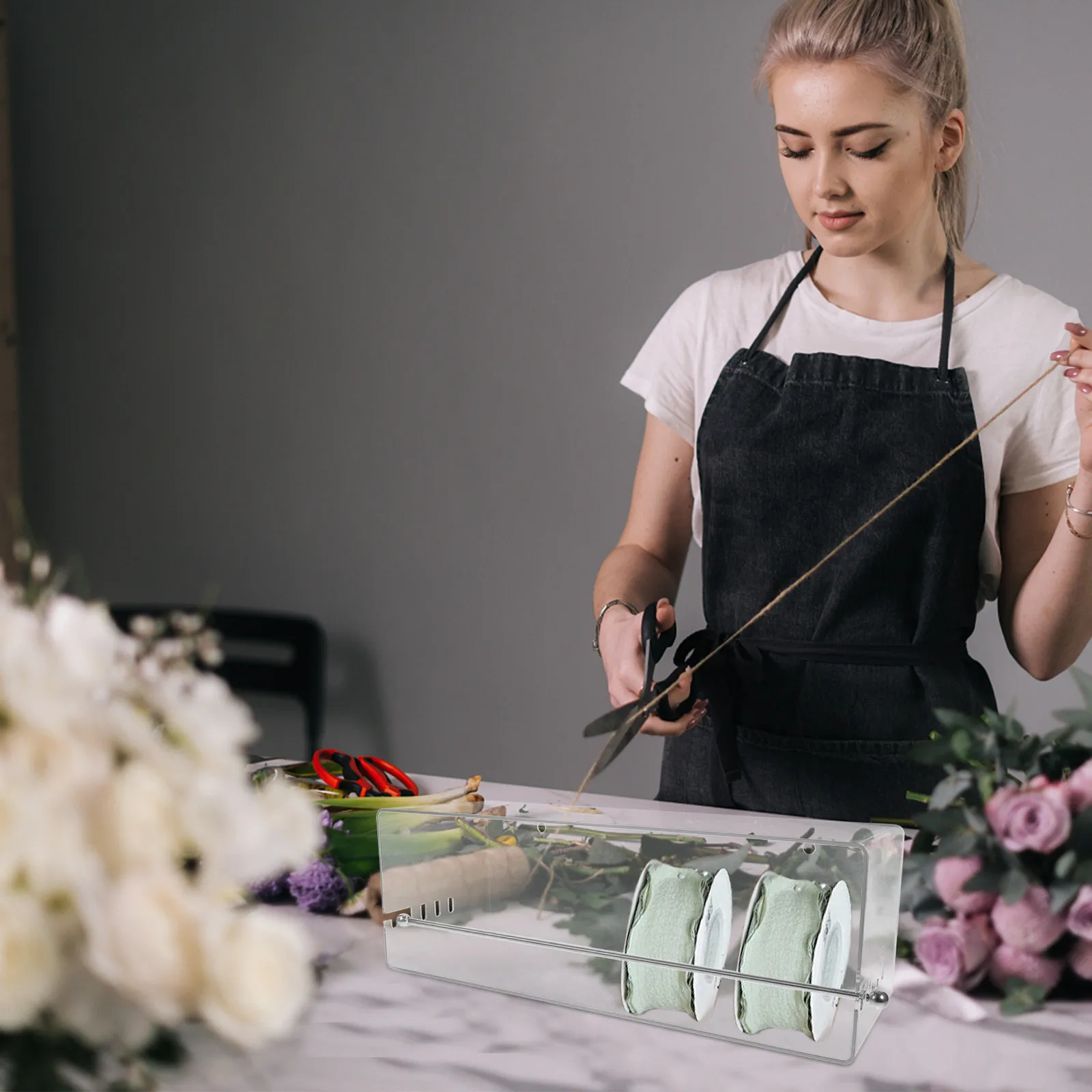 

Прозрачная пластиковая подставка-органайзер для хранения лент для рукоделия, скрапбукинга, шитья, держатель для демонстрации лент, подарок для рукодельников на день рождения