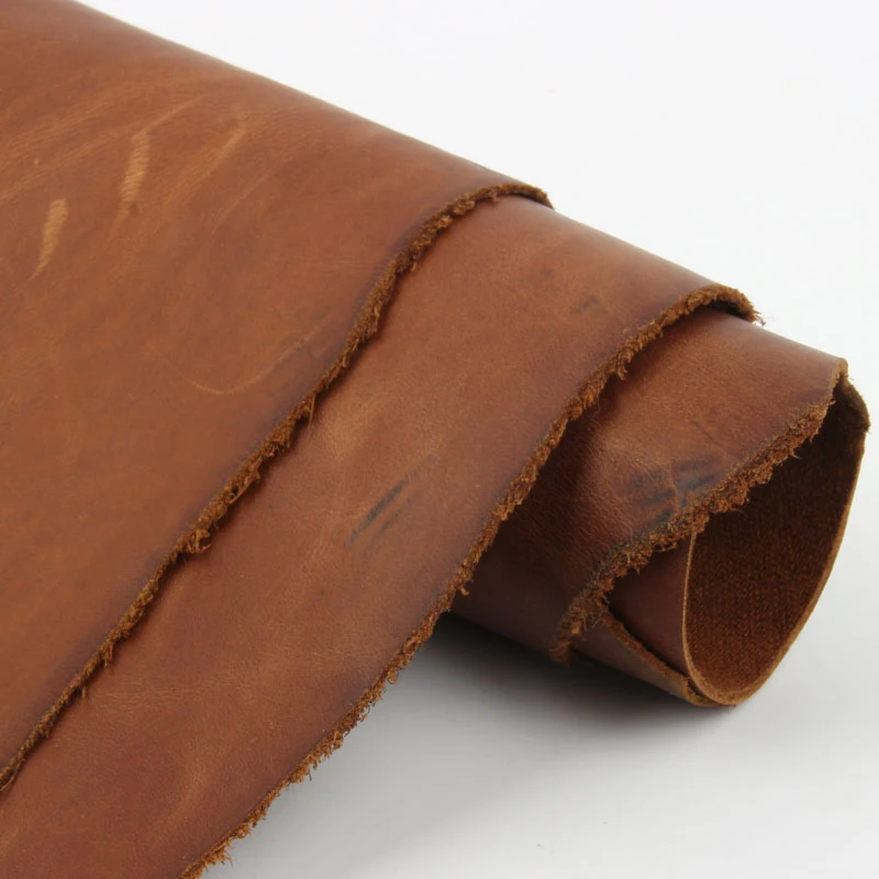 1.2mm  Natural Cow Skin Leather Crazy Horse Leather Color Genuine Leather for Diy Leather Craft for Belt Wallet Bag