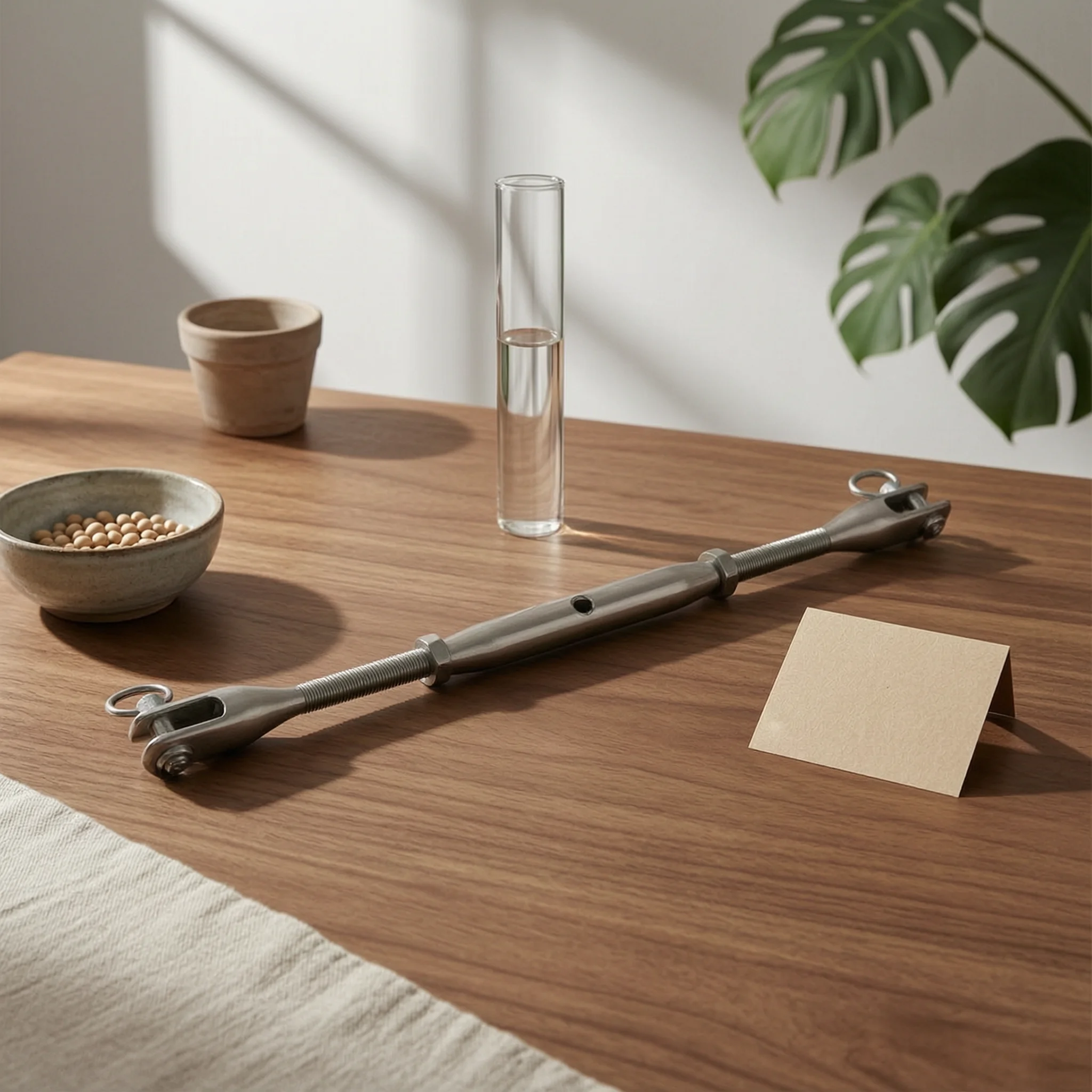 Forked Eyelet Turnbuckle Barrel-Shaped Body Stainless Steel Turnbuckle Cable Tension Adjuster Adjustable Outdoor Hardware