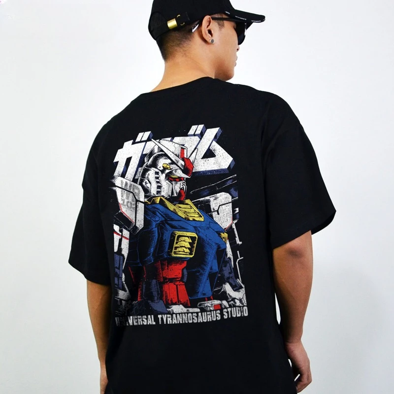 Gundam Grafik T Shirts Mann Sommer Y2k Kleidung frauen Übergroßen Kurzarm T-stück Casual Anime Streetwear Marke Kleidung Tops
