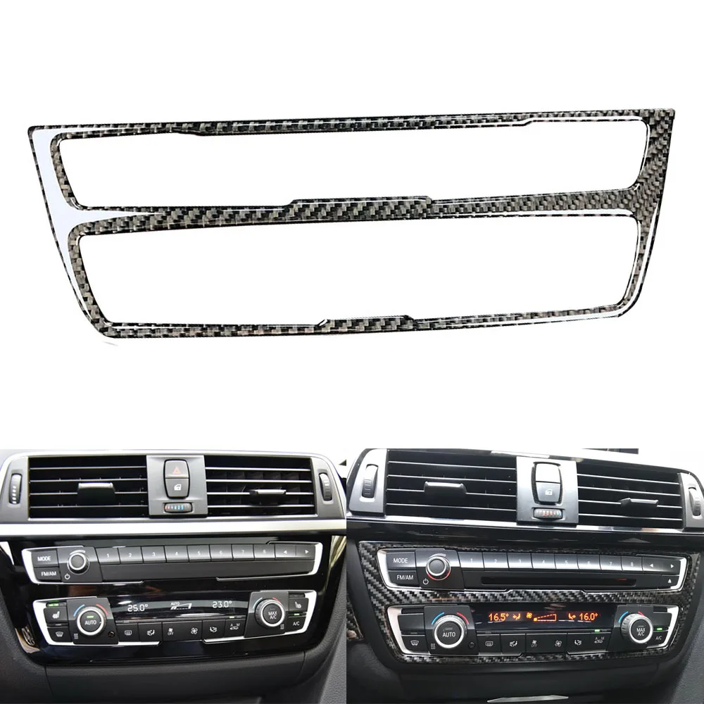 

Carbon Fiber Center Console CD Panel Cover Trim Frame Sticker For BMW 3 Series F30 320i 328i 335i F34 3 GT 2013-2016 LHD