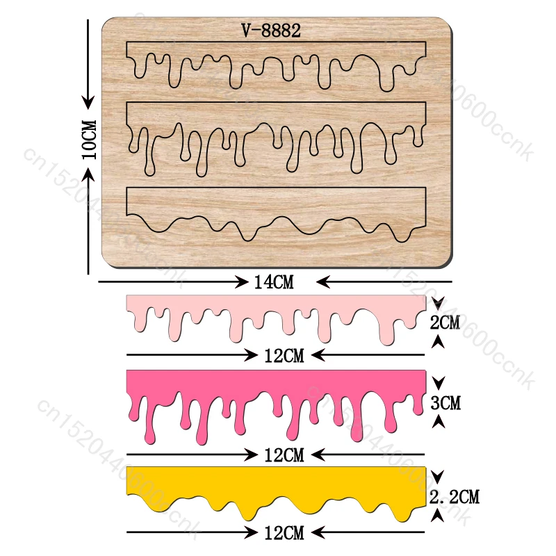 Nowe drewniane formy wycinki Scrapbooking/wiele rozmiarów/V-8882