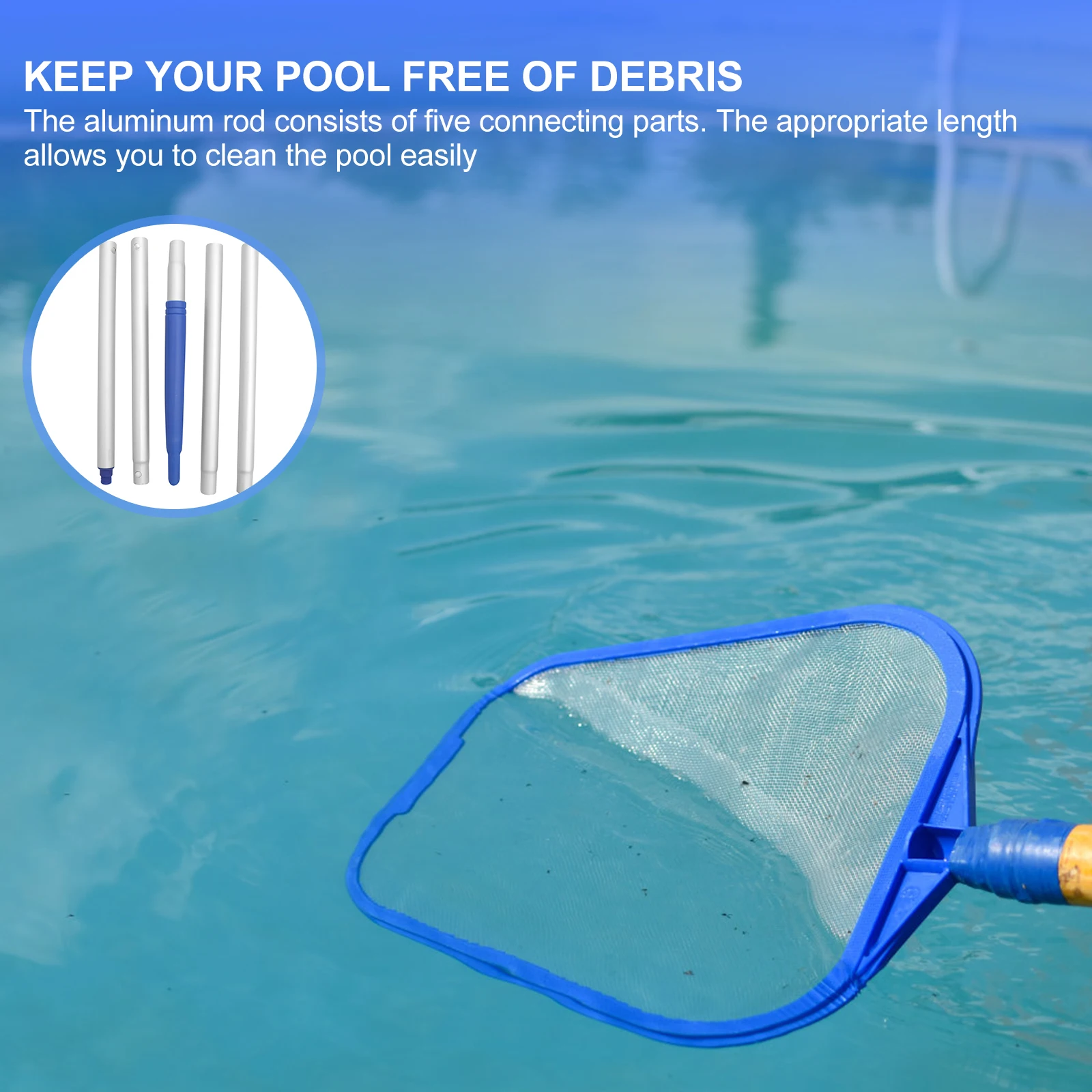 

1 set Sludge Suction Head Accessories Durable Material Swimming Pool Cleaner Supply Pond Vacuum Sweeper Pole Cleaning Tools Kit