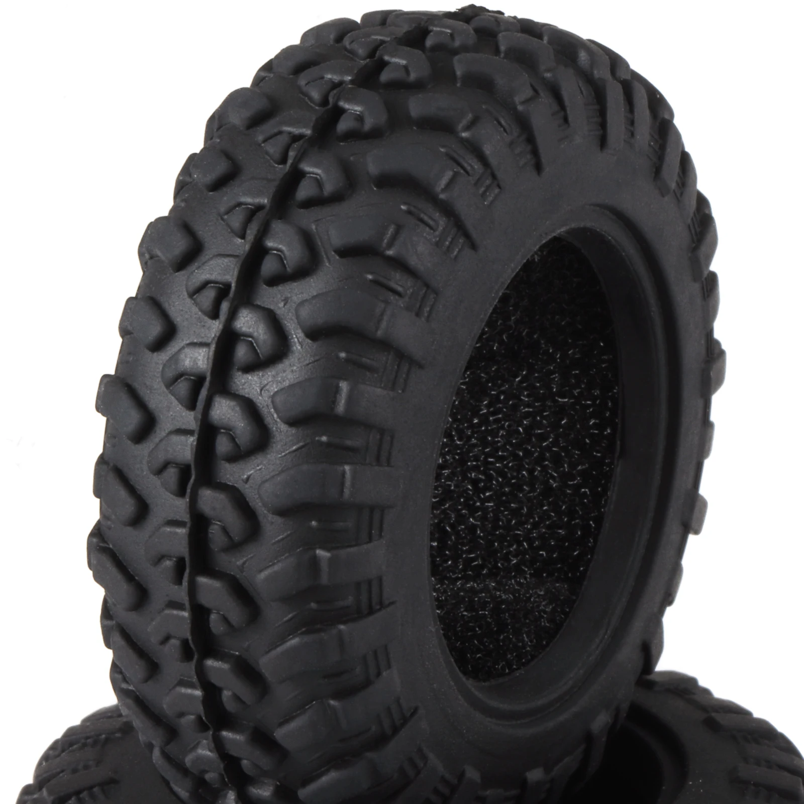 4Pcs 0.8 Inch 42.5*16mm Soft Rubber Tires RC Crawler Upgrade Accessories for 1/30 Axial SCX30 Car Replacement Parts