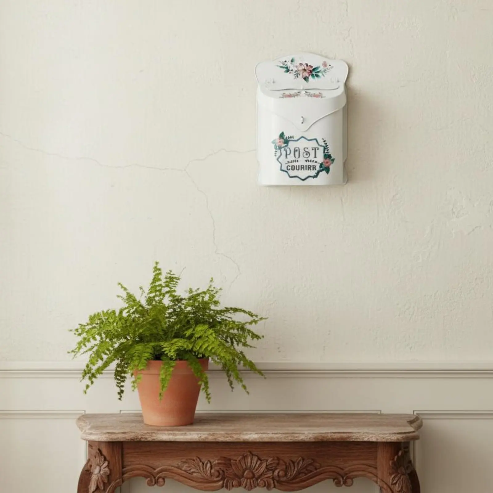 

European Design Letterbox Enchanting Design Wall Mount Iron Mailbox Vintage Wall Mailbox Lockable Antique Design Letterbox