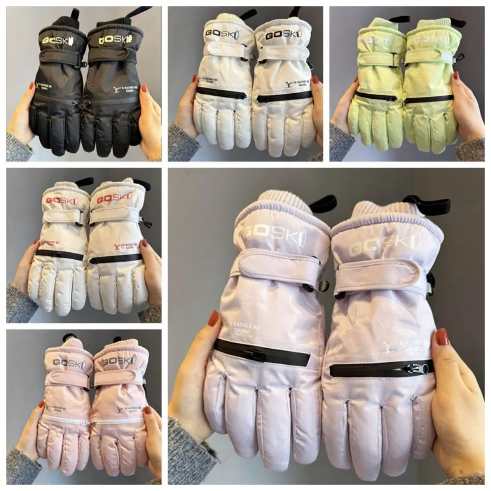 

Thermal Full Finger Skiing Gloves Thick Plush Snow Gloves Waterproof Windproof Motorcycle Gloves Outdoor Sports