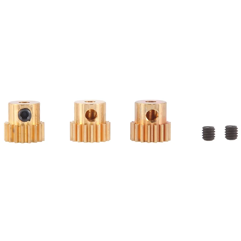 AS96-3PCS 3.175 мм латунная шестерня двигателя 32DP 48DP 64DP M0.6 для радиоуправляемых машин 1/10 1/8, запчасти 3650 3660, 17 зубьев