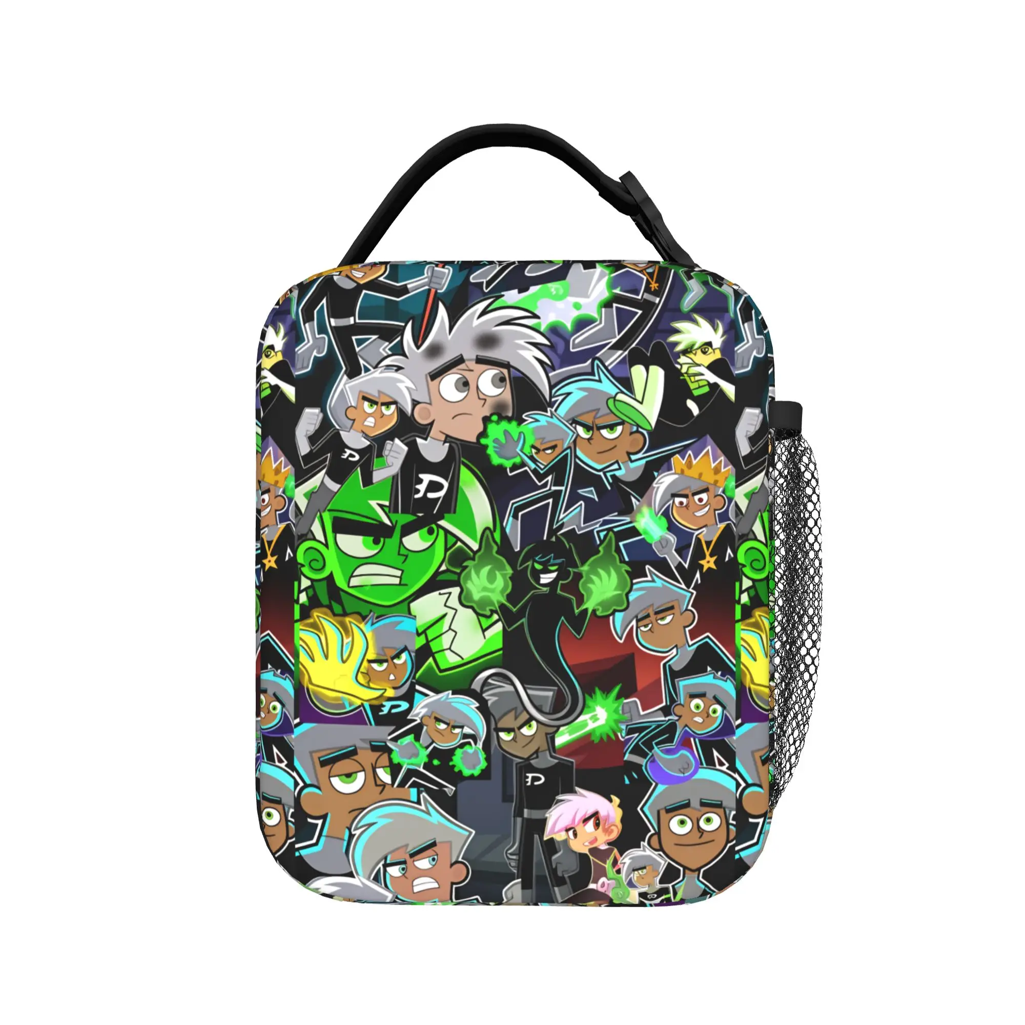 Danny Phantom Lunch Bag  Leisure Lunch Box For Men Office Portable Insulated Cooler Bag Oxford Graphic Thermal Lunch Bags