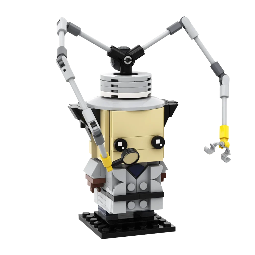 Gobricks MOC 만화 영화 검사 된 가제트 Brickheadzs 빌딩 블록 세트 액션 캐릭터 탐정 벽돌 장난감 어린이 선물
