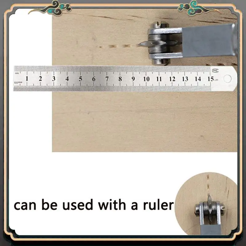 

M45K-Spacing Wheel Set DIY Handmade Leather Tools Scribing Wheel Tracing Point Spacing Wheel Leather Punching Wheel Silver & Bro