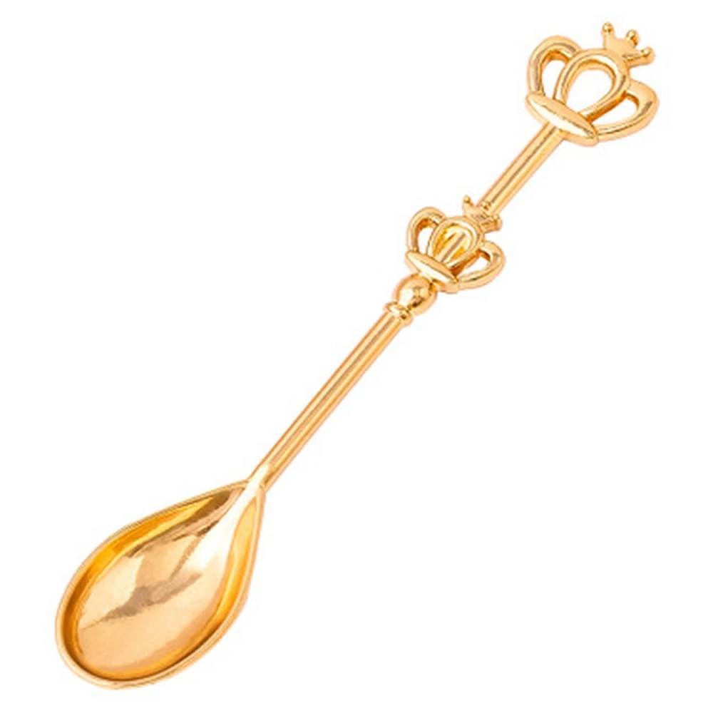 Creative Nordic Style Crown Coffee Spoon Luxurious Stainless Steel Tea Spoon Practical Delicate Stirring Scoop