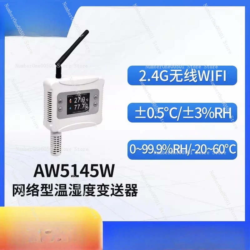 

AW5145W WiFi Temperature Humidity Transmitter Wireless Sensor IoT Environmental Monitor
