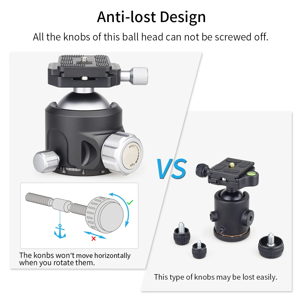 INNOREL N52/N44/N36 tripod head Low Gravity Center professional panoramic ballhead monopod ball head for digital SLR cameras