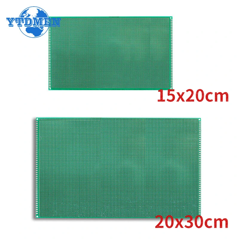 1 sztuk PCB płytka prototypowa 15x20cm 20x30cm jednostronna Protoboard zielona płyta z włókna szklanego Diy uniwersalne płytki drukowane