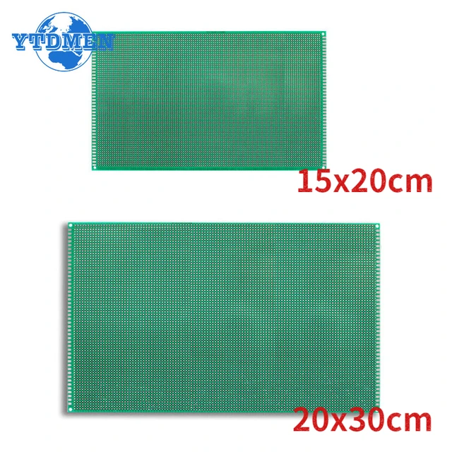 1 sztuk PCB płytka prototypowa 15x20cm 20x30cm jednostronna Protoboard zielona płyta z włókna szklanego Diy uniwersalne płytki drukowane