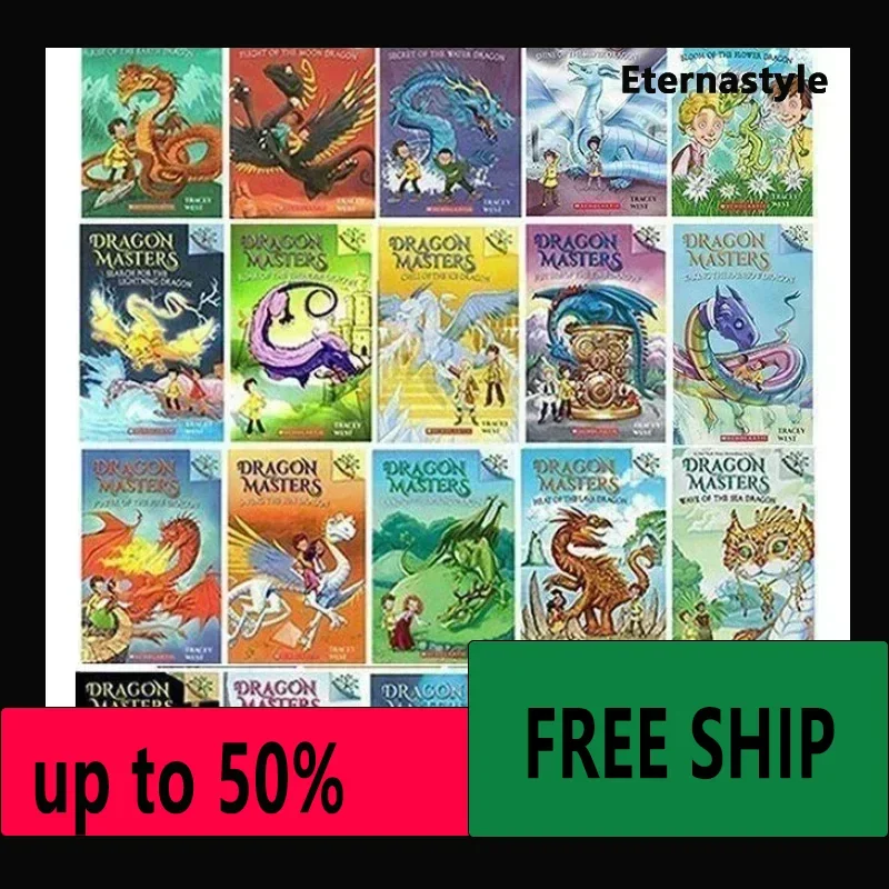 Hot Books of20 Pcs/Set Dragon Masters Children Books Kids English Reading Story Book Chapter Book Novels for 5-12 Years English