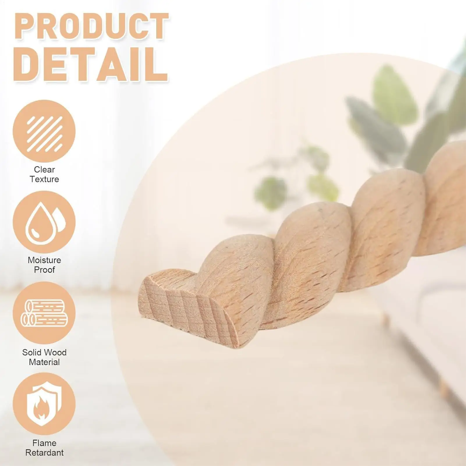 

Декоративная накладка, режущая накладка на шпульку, деревянная молдинг, 10 шт., незавершенные принадлежности для изделий из дерева, украшение рамы для шкафа, гардероба