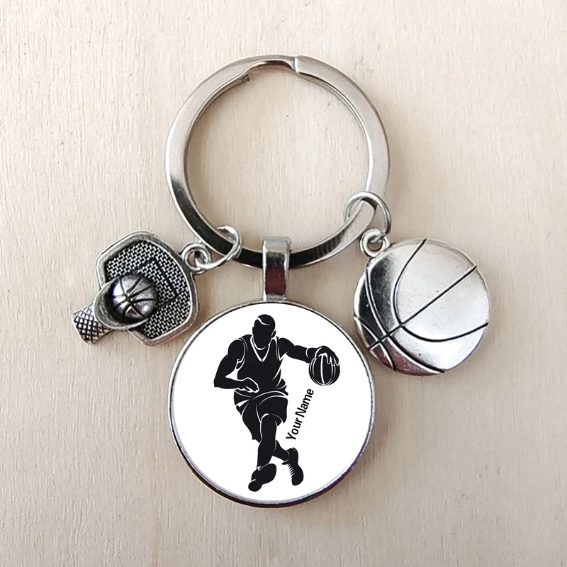 DIY Name Custom Basketball  Basketball Lover Keychain, Basketball Lover Gift Jewelry Basketball Lover Jewelry Gift