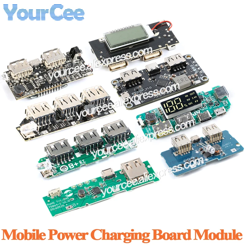 5V 2A 1A 모바일 보조 배터리 충전 모듈 리튬 이온 18650 배터리 충전 보드 LED 표시등 5V 200mA 태양광 패널 PCB