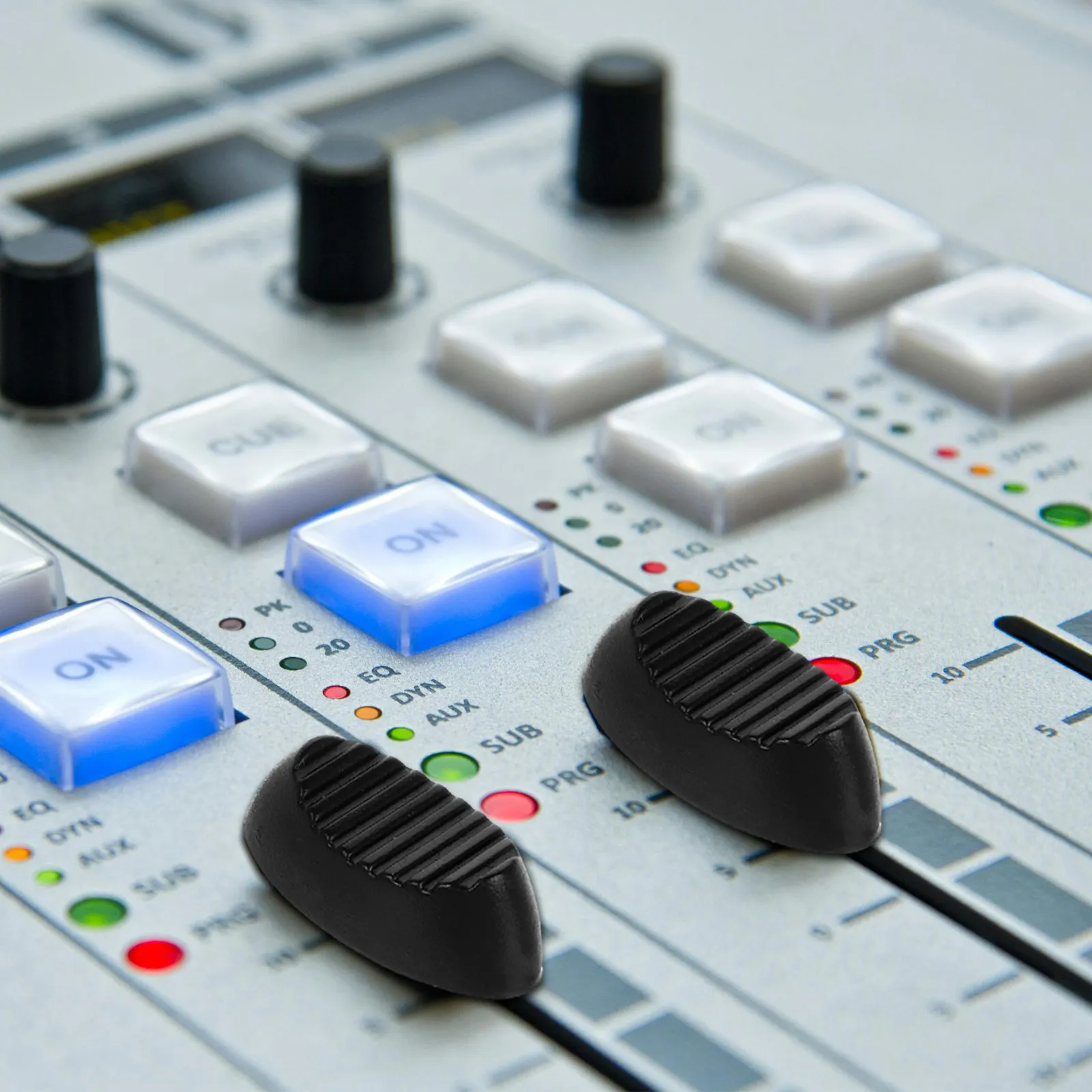 10 Pcs Audio Mixer Dust Cover Console Slider Cap Amplifier Button Knob Plastic Handle
