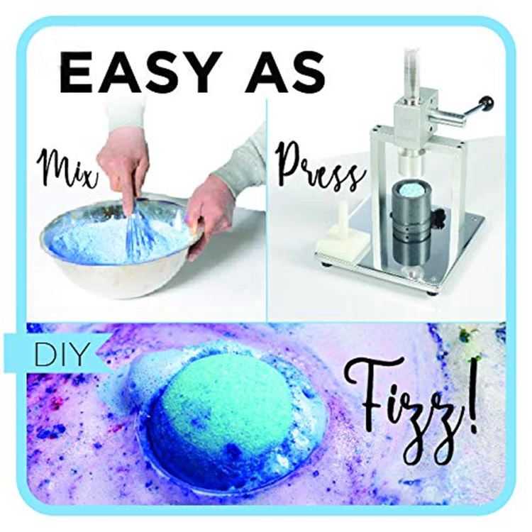Home Small Spa Bath Bomb Ball Machine DIY Stainless Steel Bath Bomb Press Stainless With 2 Aluminum Molds Bath Bomb Molds