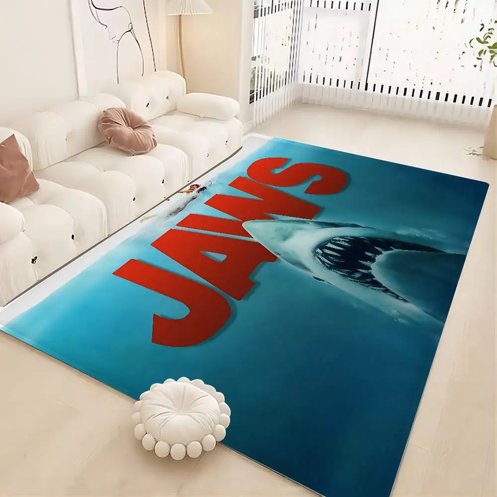 Flim J-Jaws Adventure Thriller Great Floor Mat Retro Multiple Choice Living Room Kitchen Rug Non-Slip Modern Home Decor