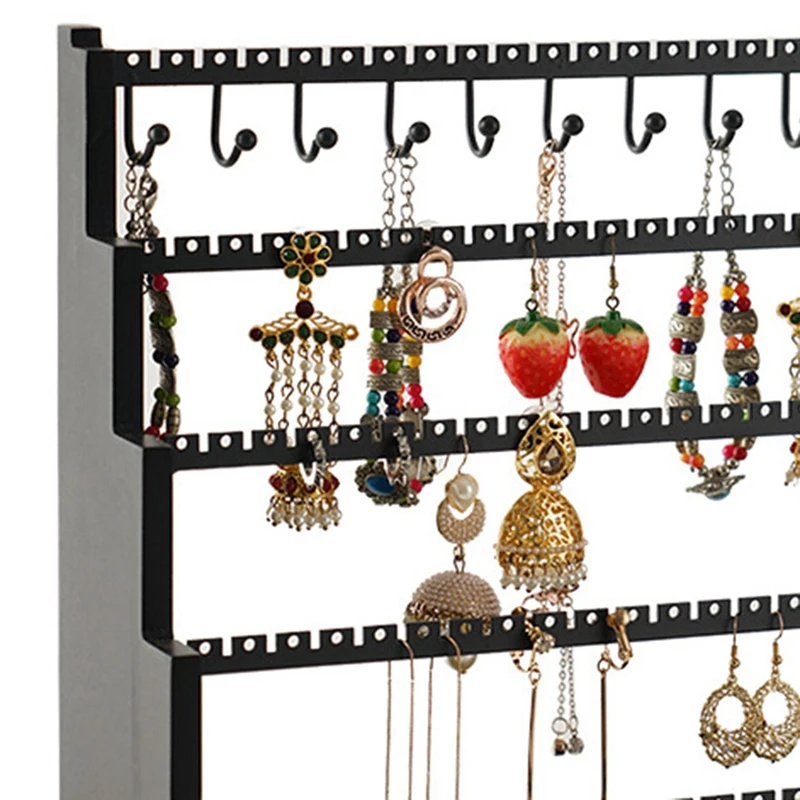 5-Layer Stepped Jewelry Rack Set Jewelry Display Stand Earrings Necklaces Rings Jewelry Stand Desktop Earring Storage Rack Kit