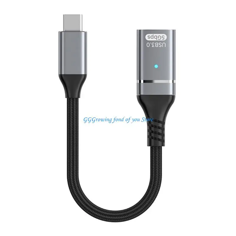 كابل H9EB USB C OTG نقل بسرعة 10 جيجابت في الثانية لأجهزة التحكم في الألعاب سلك من النايلون المضفر من النوع C #2