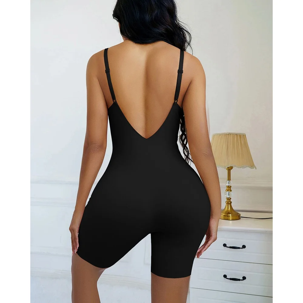 Fajas Colombianas  Women\'s V-neck backless shapewear Body Shaper Slimming Waist tummy control underwear Traceless jumpsuit