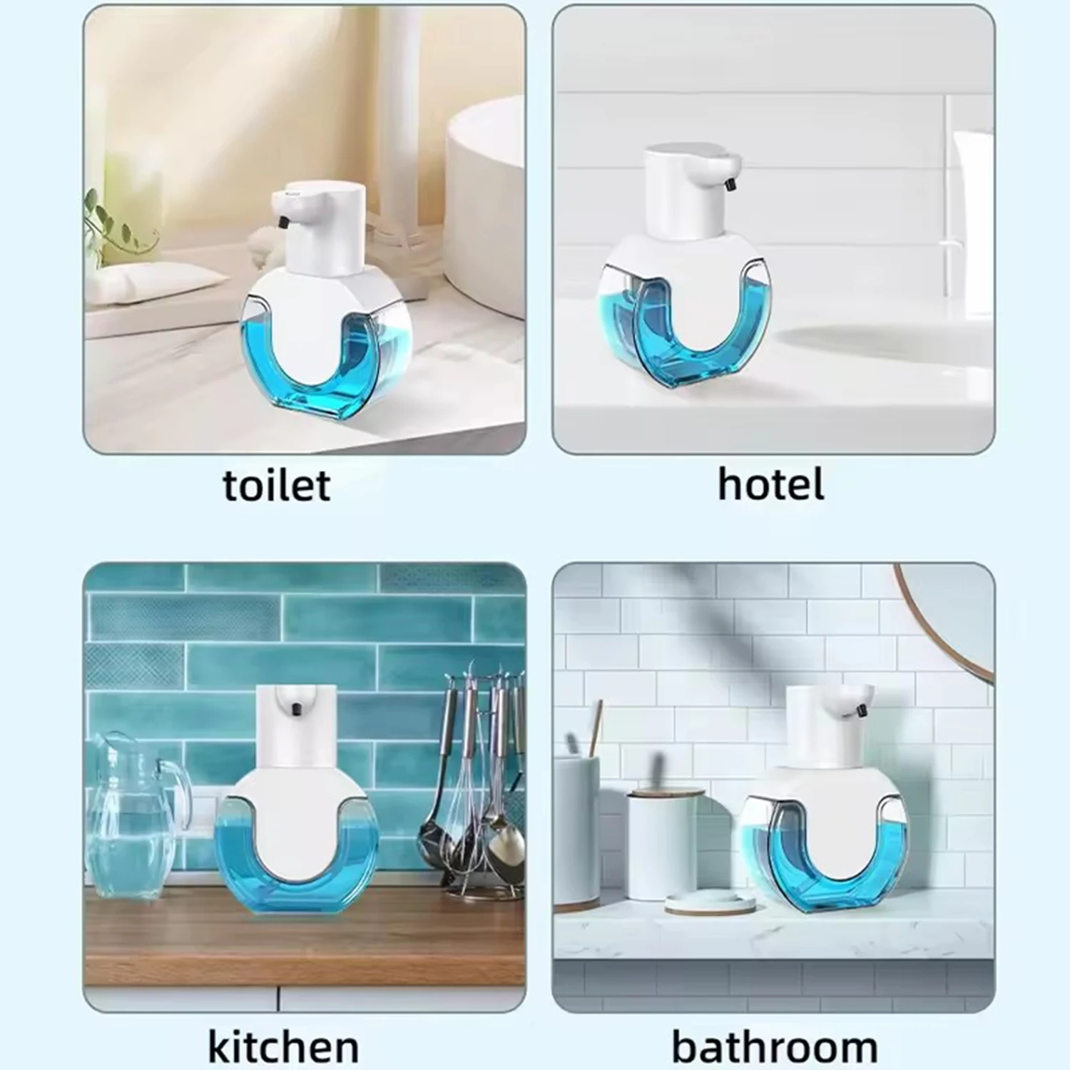 New Wall Mounted Automatic Soap Dispenser Foam Smart Hand Washing Machine 500ml Liquid Rechargeable Bathroom Induction Sensor view 5