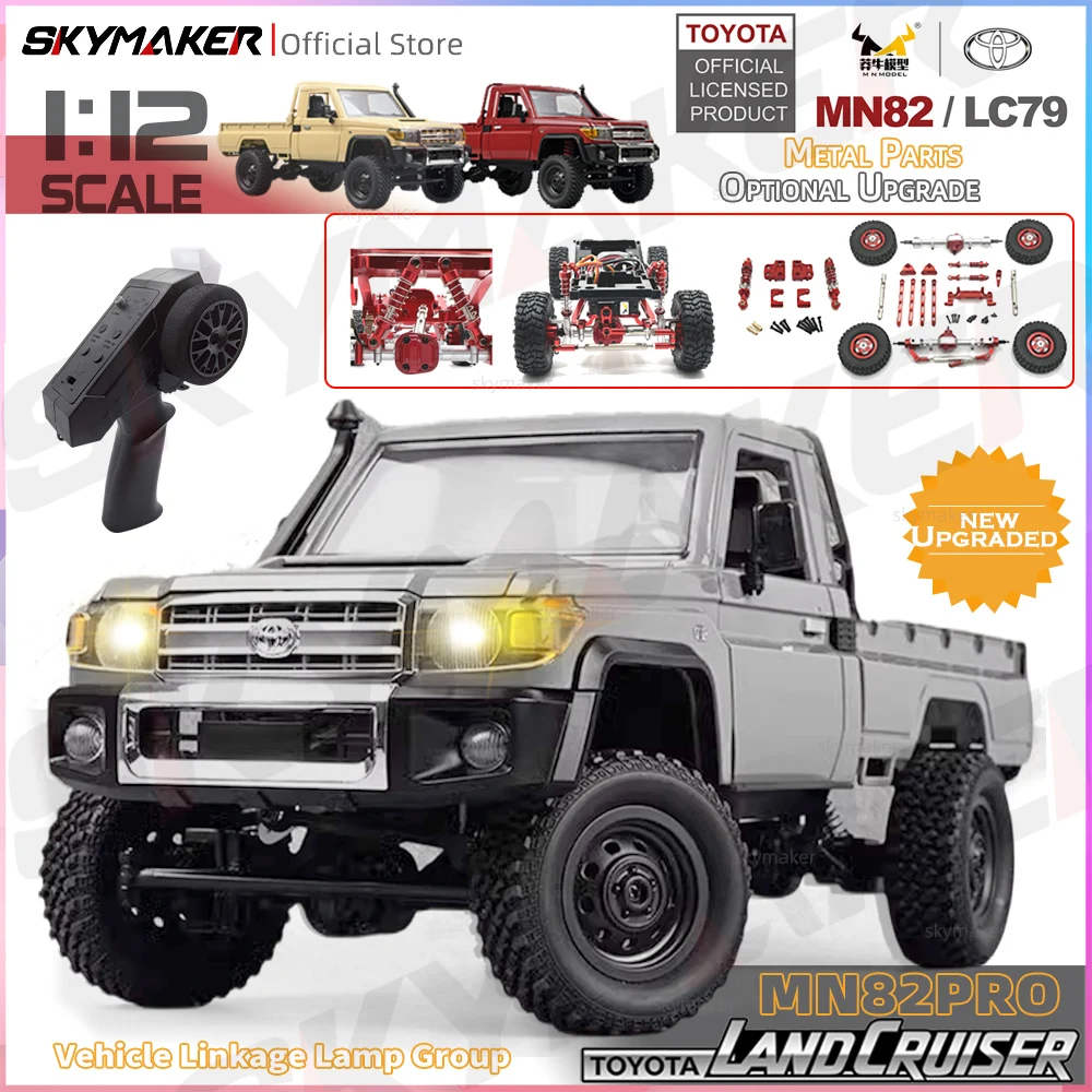 Skymaker Mn 1:12 RC Car Model Mn82 Pro Full Scale LC79 RTR 2.4g 4WD 280 Motor Remote Control RC Truck Toys With MN82 Metal Parts