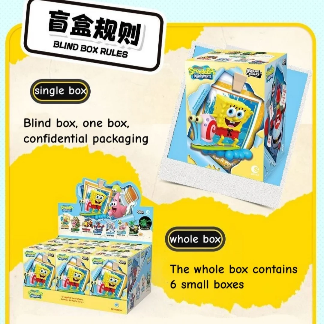 

Authentic SpongeBob SquarePants Journey Moment Acrylic 3D Plaque Blind Box Patrick Star Action Figure Desktop Ornament Toy