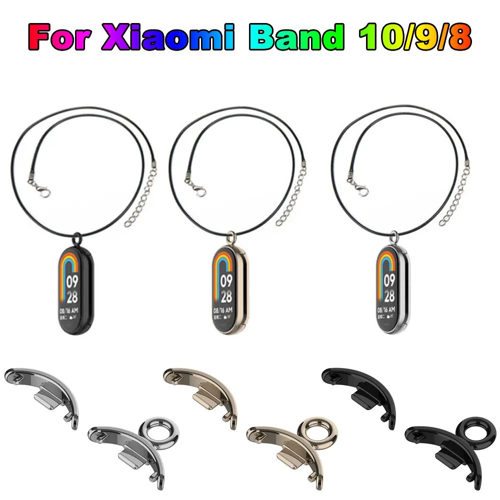 Pendant Necklace For Xiaomi Mi Band 10 Watch Hanging Chain Neck Bracelet Strap Accessories For Xiaomi Mi Band 9 8 Chain Buckle