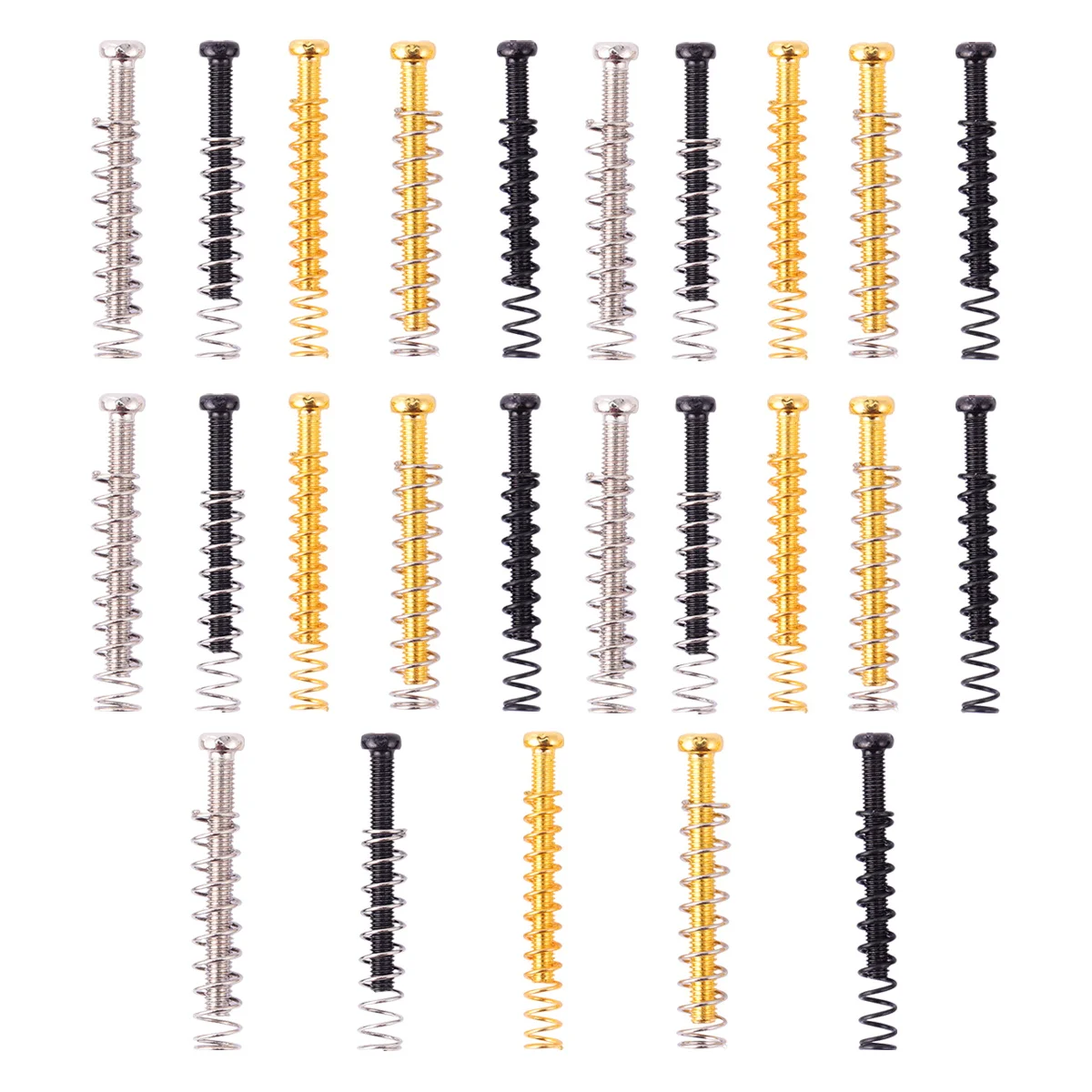 

25 Pcs Adjusting Height Screw Dual Coil Spring Pickup Adjusting Height Spring for Guitar Humbucker Electric Parts Accessories