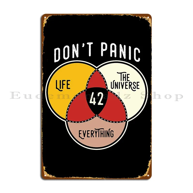 42 The Answer To Life The Universe And Everything Metal Signs Club Living Room Personalized Cinema Rusty Tin Sign Poster